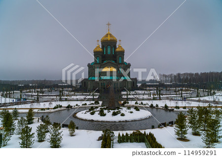 March 23, 2024. Russia. Moscow oblast. The main temple of the Armed Forces of the Russian Federation. March 23, 2024. Russia. Moscow oblast. The main temple of the Armed Forces of the Russian Federation. 114959291