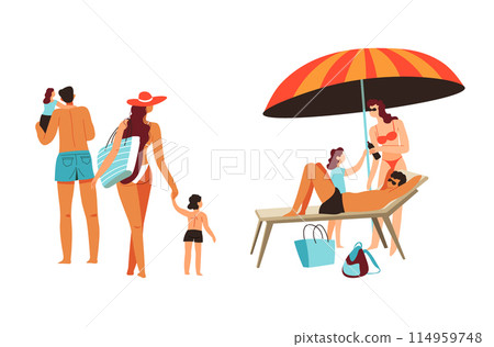 a Family Outdoor Activities Vector 114959748