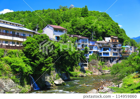 [Gifu Prefecture] Yoshida River and fresh green Gujo Hachiman Castle 114959860
