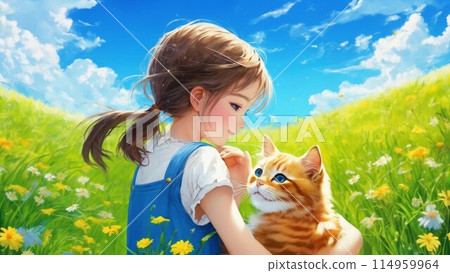 一個女孩抬頭看著燈光 一個女孩抬頭看著燈光 114959964