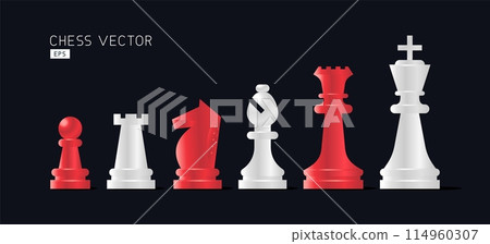 chess pieces on a Black background 114960307