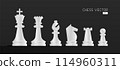 chess pieces set with different pieces 114960311