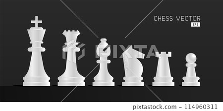 chess pieces set with different pieces 114960311