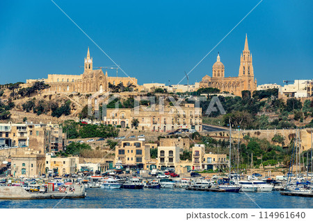 Mgarr Harbour on Gozo island, Malta - Mediterranean travel destination Mgarr Harbour on Gozo island, Malta - Mediterranean travel destination 114961640