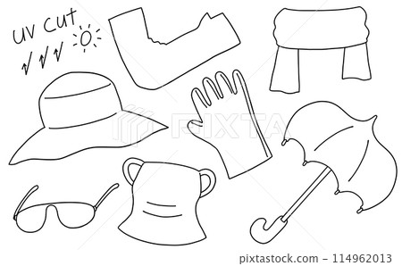 寬鬆簡單的防紫外線商品套裝線描 寬鬆簡單的防紫外線商品套裝線描 114962013