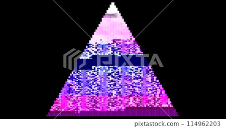 Trendy glitch pattern on dark background. Modern style vector 114962203
