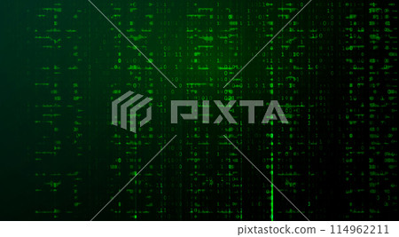 Abstract futuristic cyberspace with binary code. Matrix background Abstract futuristic cyberspace with binary code. Matrix background 114962211
