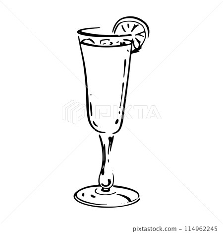 Vector illustration element coctail in doodle style. Hand drawn. Icon, symbol, logo. coctail glasses Vector illustration element coctail in doodle style. Hand drawn. Icon, symbol, logo. coctail glasses 114962245