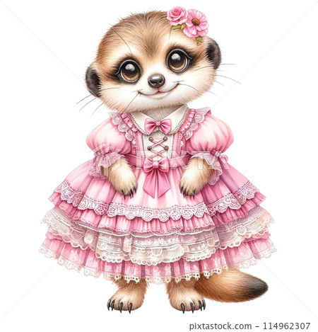 貓鼬與粉紅絲帶 114962307