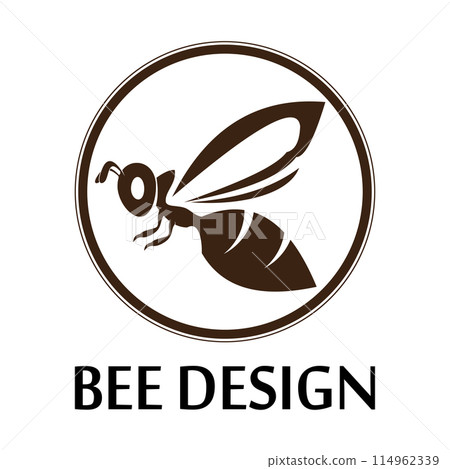 bee logo illustrations design icon bee logo illustrations design icon 114962339
