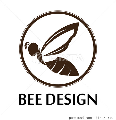 bee logo illustrations design icon bee logo illustrations design icon 114962340