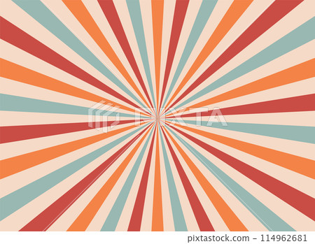 Sun rays Retro vintage style on yellow background, Sunburst Pattern Background. Rays. Summer Banner Vector illustration 114962681