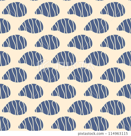 Abstract shapes seamless pattern. Organic oval stripes elements endless background. Geometric modern repeat cover. Vector hand drawn illustration. Abstract shapes seamless pattern. Organic oval stripes elements endless background. Geometric modern repeat cover. Vector hand drawn illustration. 114963115