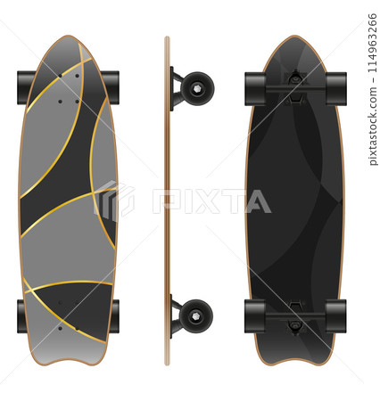 skateboard for extreme sports and active entertainment vector illustration 114963266