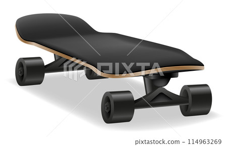 skateboard for extreme sports and active entertainment vector illustration 114963269