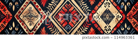Traditional national pattern of Fiji Island. 114963361