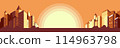 日落和日出時的城市風光 114963798