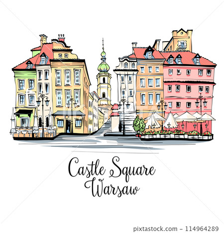 Castle Square in Warsaw, Poland 114964289