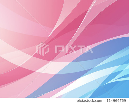 光滑透明的粉紅色和藍色波浪AI影像 114964769