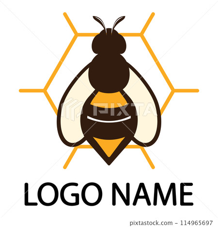 bee logo illustrations design icon 114965697