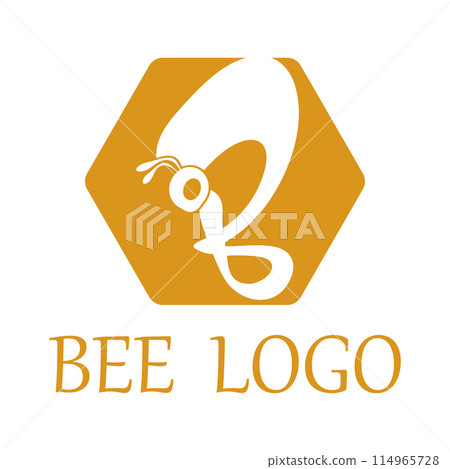 bee logo illustrations design icon 114965728