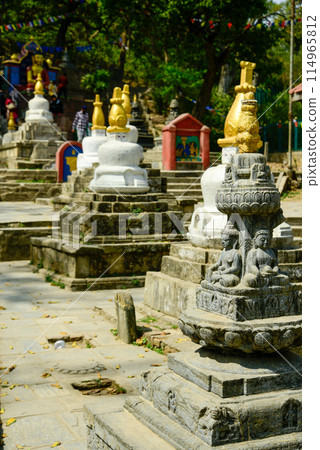 尼泊爾首都加德滿都斯瓦揚布納特寺風景非常美麗 114965812