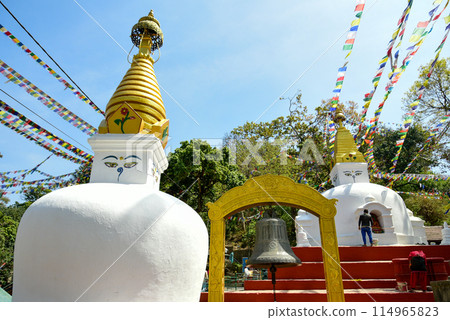 尼泊爾首都加德滿都斯瓦揚布納特寺風景非常美麗 114965823