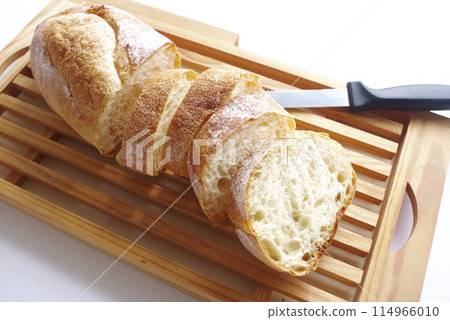 French bread baguette cutting board bread knife French bread baguette cutting board bread knife 114966010