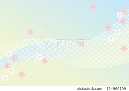 櫻花背景綠色 114966109