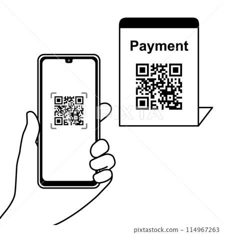 QR code payment using smartphone 114967263
