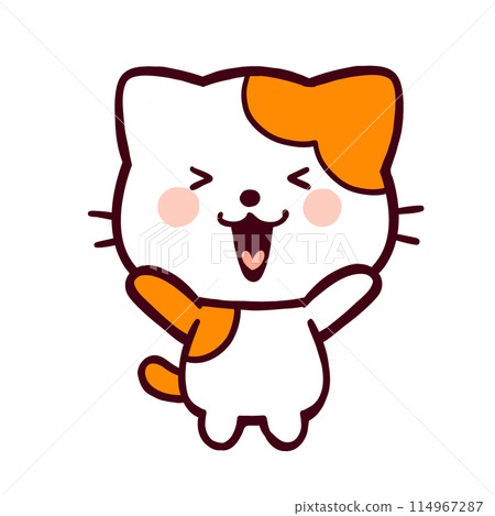 A comical cat having fun A comical cat having fun 114967287