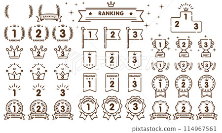 Vector ranking icon set 114967561