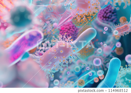 As examination of laboratory during pandemic epidemic, viruses a bacteria are examined under microscope AI Generative As examination of laboratory during pandemic epidemic, viruses a bacteria are examined under microscope AI Generative 114968512