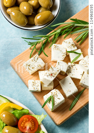 Feta Cheese for Greek salad 114968595
