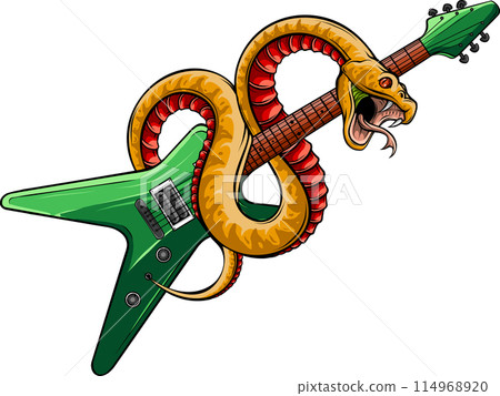 draw colorful Electric guitar vector illustration design draw colorful Electric guitar vector illustration design 114968920