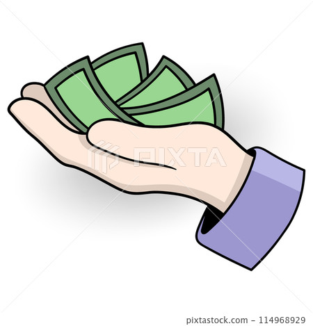 hands are carrying money to be donated hands are carrying money to be donated 114968929