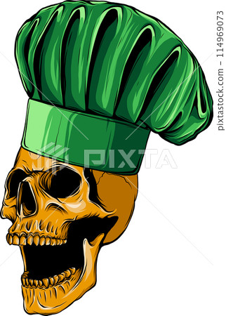 colored draw of human skull vector illustration design 114969073