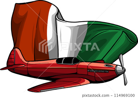 Vector illustration of old fighter plane design Vector illustration of old fighter plane design 114969100