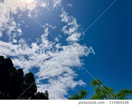 Clouds floating in the blue sky Clouds floating in the blue sky 114969206