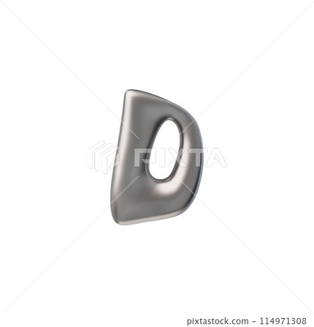 3D glossy silver capital letter D with liquid metal surface, vector realistic volume chrome bubble form y2k font type 3D glossy silver capital letter D with liquid metal surface, vector realistic volume chrome bubble form y2k font type 114971308