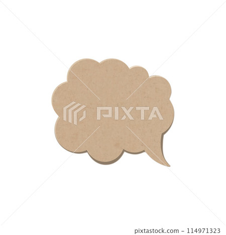Cardboard speech bubble vector illustration 114971323