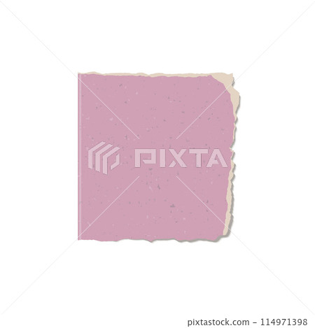 Vector pink torn paper for layouts on isolated background. 114971398