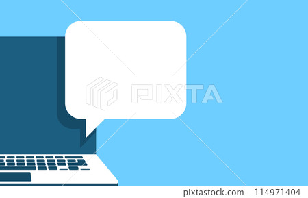 A new message on the laptop screen. Empty space for your inscription. A new message on the laptop screen. Empty space for your inscription. 114971404