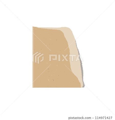 Torn kraft paper, realistic vector illustration. Isolated background. Torn kraft paper, realistic vector illustration. Isolated background. 114971427