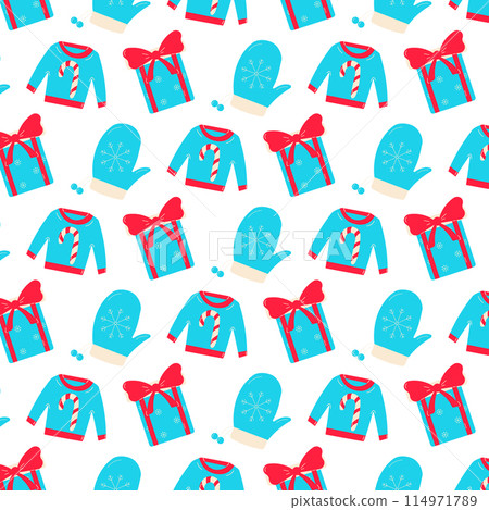 new year christmas sweater gloves gifts candy new year christmas sweater gloves gifts candy 114971789