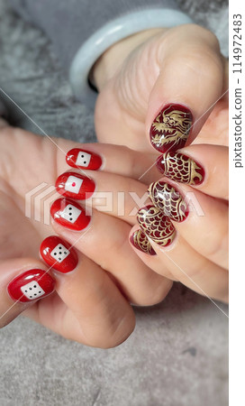 紅色美甲 114972483