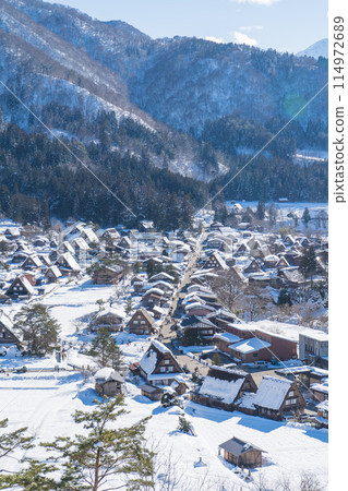 日本岐阜縣白川鄉的合掌造建築 日本岐阜縣白川鄉的合掌造建築 114972689