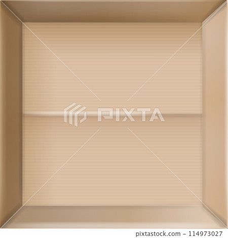 Box. Empty open and closed cardboard box. Realistic cardboard box mockup set from side, front and top view open and closed isolated on white background. Parcel packaging template. Vector 114973027