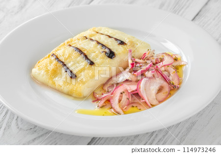 Fried greek cheese 114973246