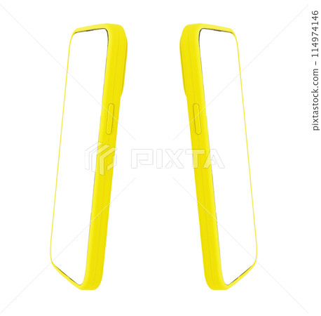 Phone mockup with white screen, case design. Modern smartphone, clear empty frame, technology for 114974146